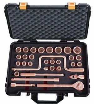 Taparia Non-Sparking 1/2 Drive Socket Set 32 Pcs BE-CU